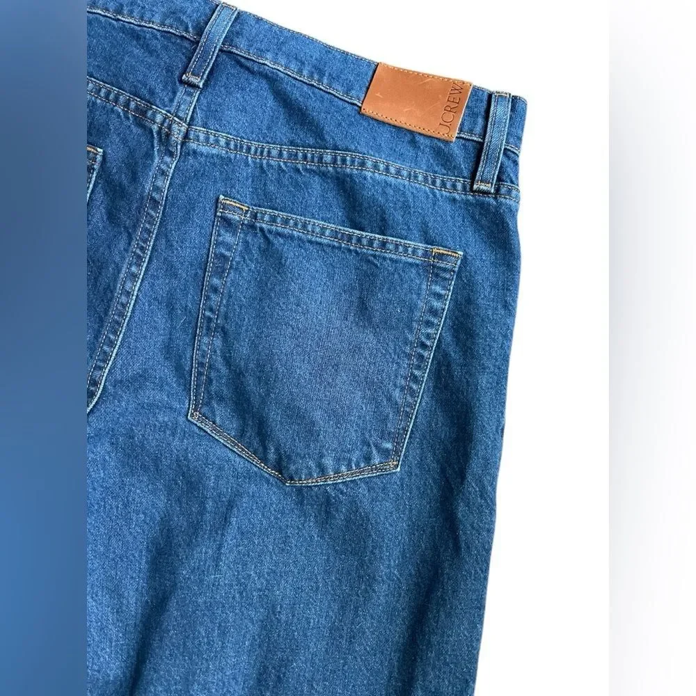 J. Crew Mid-Rise Slouchy Straight Jeans Size 28 Blue Denim editorial minimalist